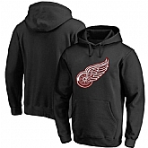 Detroit Red Wings Black All Stitched Pullover Hoodie,baseball caps,new era cap wholesale,wholesale hats